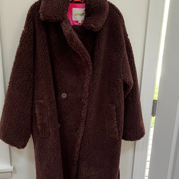Apparis Daryna Coat in Espresso Color Size L - Picture 2 of 12